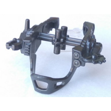 pearl dark gray hero factory face shield with saw blade