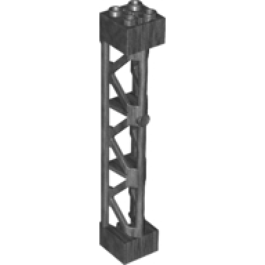 pearl dark gray support 2 x 2 x 10 girder triangular vertical - type 4 - 3 posts 3 sections