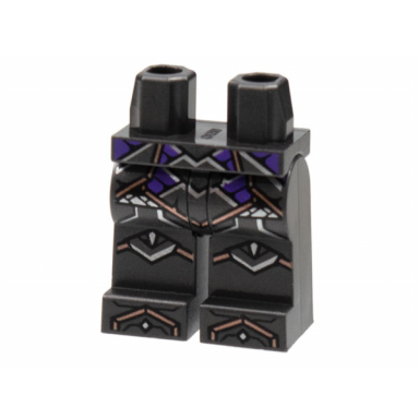 pearl dark gray hips and legs with copper and silver panel lines dark purple trim pattern