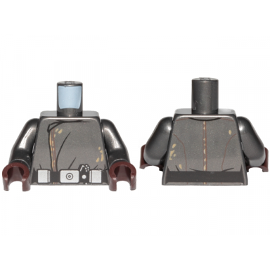 pearl dark gray torso sw imperial coat with brown trim and tan stains pattern pearl dark gray arms dark brown hands