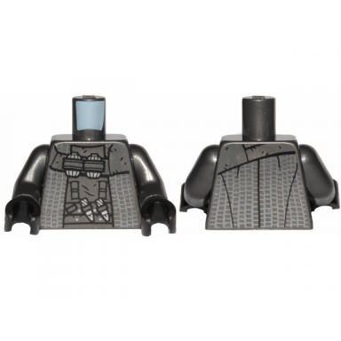 pearl dark gray torso sw plaid robe belts and thermal detonators pattern pearl dark gray arms black hands