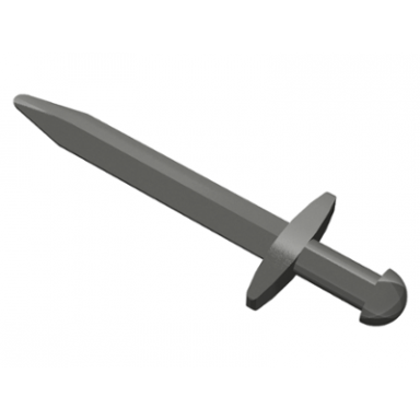 pearl dark gray minifigure weapon sword greatsword pointed with thin crossguard