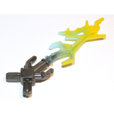 pearl dark gray hero factory weapon lightning with marbled trans-light blue and yellow pattern