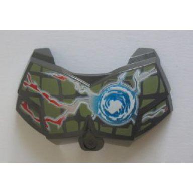 pearl dark gray large figure chest armor small with chi and olive green crocodile pattern