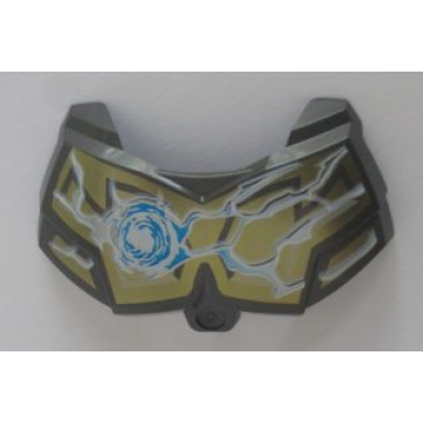 pearl dark gray large figure chest armor small with chi and gold lion pattern