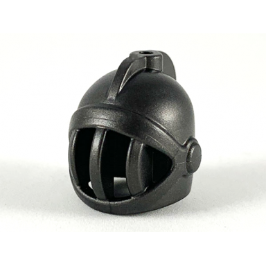pearl dark gray minifigure headgear helmet castle with fixed face grille