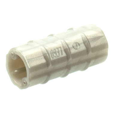 pearl very light gray technic axle connector 2l ridged with x hole x orientation