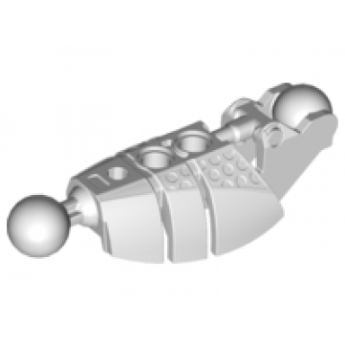 very light bluish gray bionicle piraka leg lower section with 2 ball joint