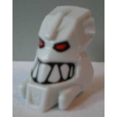 very light bluish gray minifigure head modified bionicle piraka thok pattern
