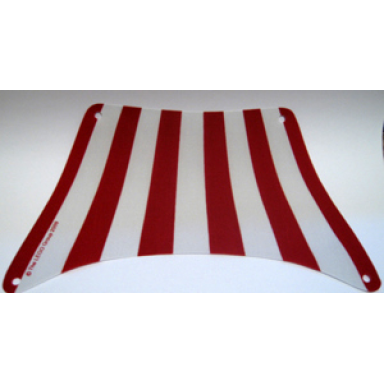 very light bluish gray cloth sail 28 x 18 top with red stripes pattern