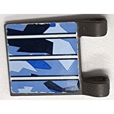 dark gray flag 2 x 2 square with solar panel pattern 1 sticker - set 7469