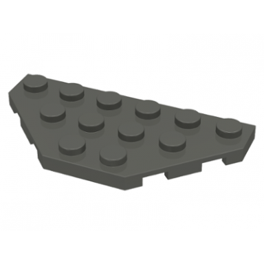 dark gray wedge plate 3 x 6 cut corners