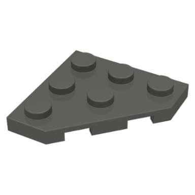 dark gray wedge plate 3 x 3 cut corner
