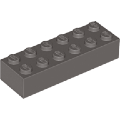 dark gray brick 2 x 6