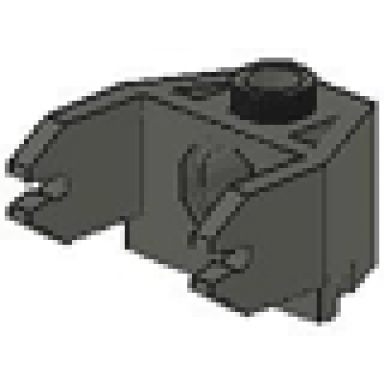 dark gray magnet holder 2 x 3 with clips and pin hole