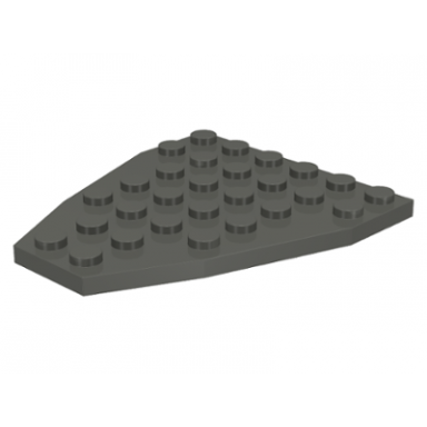 dark gray wedge plate 7 x 6 without stud notches boat bow plate