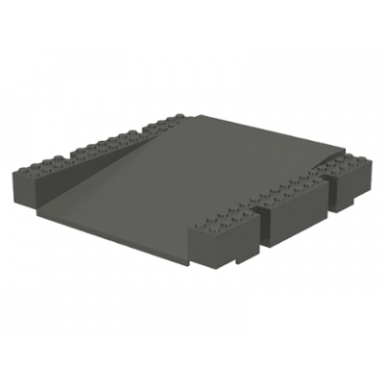 dark gray baseplate raised platform 16 x 16 x 2 1 3 ramp
