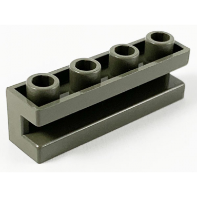 dark gray brick modified 1 x 4 with channel