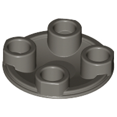 dark gray plate round 2 x 2 with rounded bottom boat stud