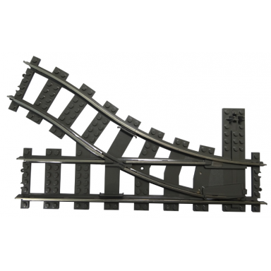 dark gray train track 9v switch point right