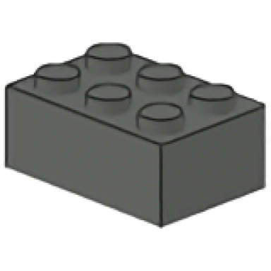 dark gray magnet brick 2 x 3