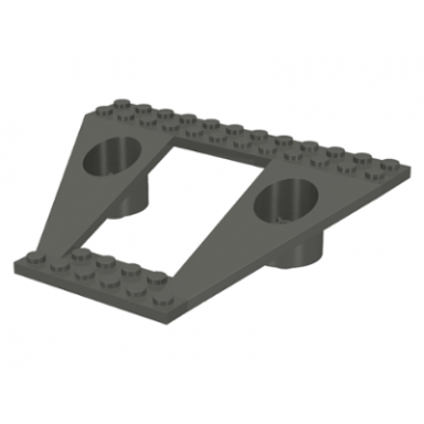 dark gray wing plate bi-level 12 x 9 x 2 1 3