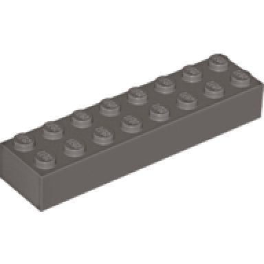 dark gray brick 2 x 8