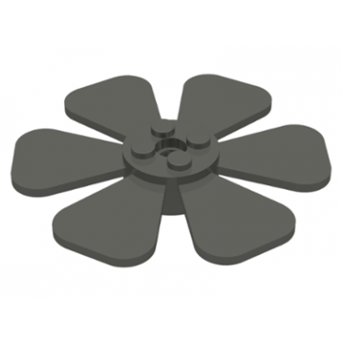 dark gray propeller 6 blade fan 8 x 8