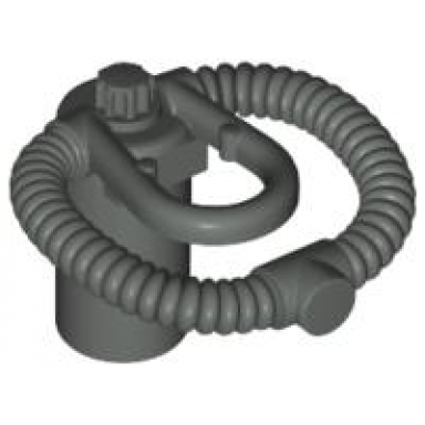 dark gray minifigure breathing apparatus scuba regulator and air tank with bar holder