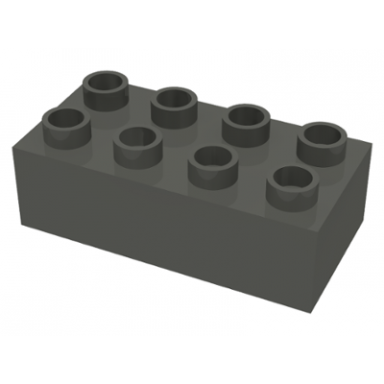 dark gray duplo brick 2 x 4