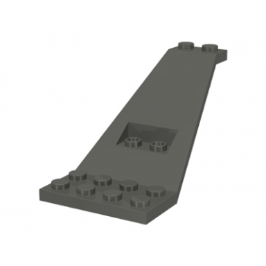 dark gray wing plate bi-level 8 x 4 and 2 x 3 1 3 up