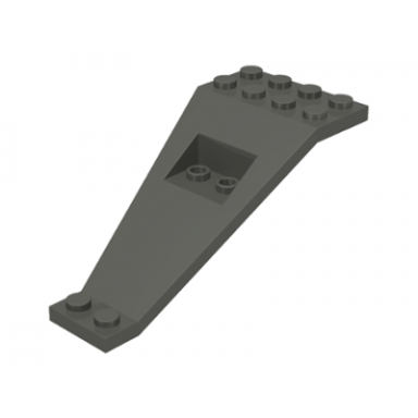 dark gray wing plate bi-level 8 x 4 and 2 x 3 1 3 down