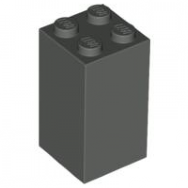 dark gray brick 2 x 2 x 3