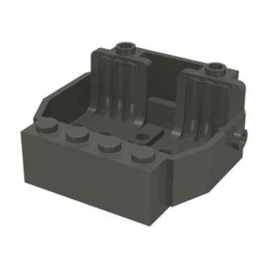 dark gray vehicle base 6 x 5 x 2 with 2 seats