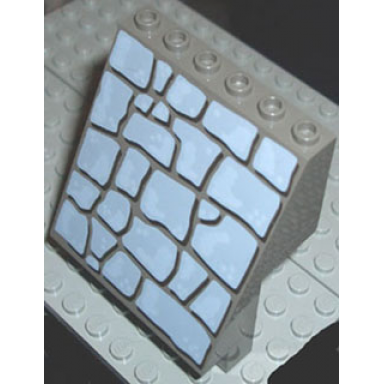 dark gray panel 4 x 6 x 6 sloped with rock pattern