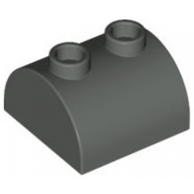dark gray slope curved 2 x 2 double with 2 hollow studs