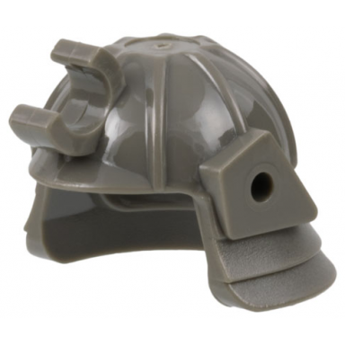 dark gray minifigure headgear helmet ninja samurai with clip and short visor