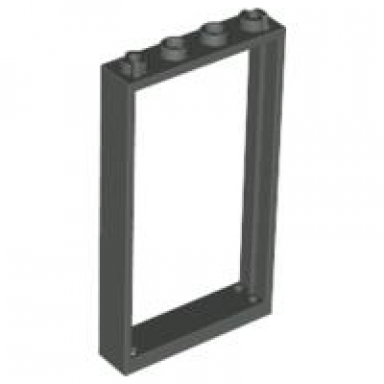 dark gray door frame 1 x 4 x 6 with 4 holes on top and bottom