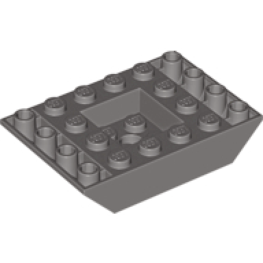 dark gray slope inverted 45 6 x 4 double with recessed center