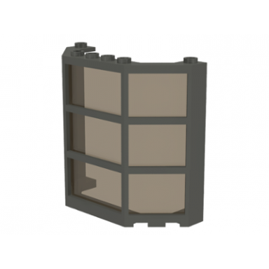 dark gray window 3 x 8 x 6 bay with fixed trans-brown glass