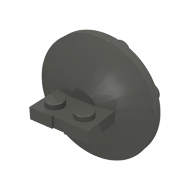 dark gray bracket 1 x 2 - 4 x 4 round dish