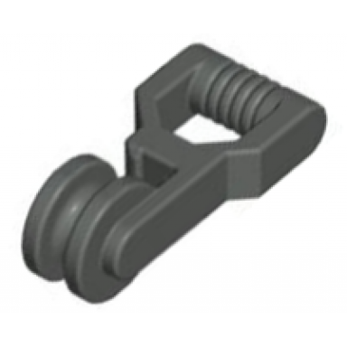 dark gray minifigure utensil zipline trolley with handle and pulley wheel