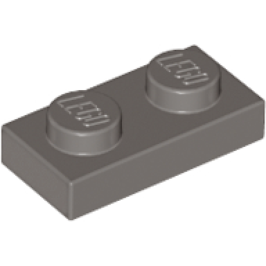 dark gray plate 1 x 2
