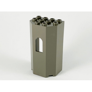 dark gray panel 3 x 4 x 6 turret wall with window