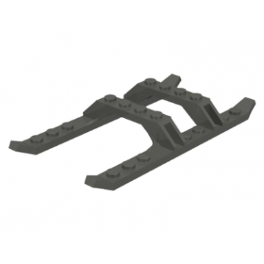 dark gray helicopter sled rails 12 x 6