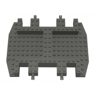 dark gray vehicle base 12 x 18 x 1 1 3 rock raider dozer base