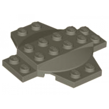 dark gray plate modified 6 x 6 x 2 3 cross with dome