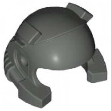 dark gray minifigure headgear helmet with breathing apparatus and headlights