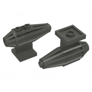 dark gray engine strakes 2 top studs 2 x 2 bottom tile
