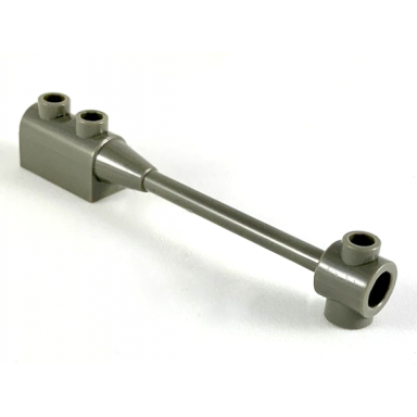 dark gray bar 1 x 8 with brick 1 x 2 curved top end original no axle holder